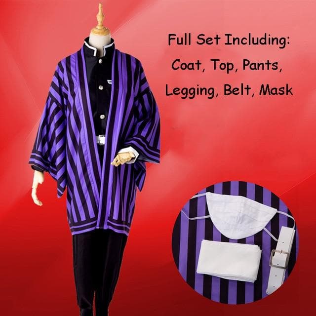 Demon Slayer Kimono Cosplay Costume Full set Anime Kimetsu No Yaiba Cosplay Kamado Tanjirou Agatsuma Zenitsu Tomioka Giyuu Nezuko-Demon Slayer, Featured Collection - MoonCos