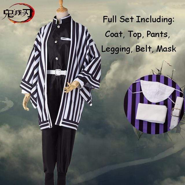 Demon Slayer Kimono Cosplay Costume Full set Anime Kimetsu No Yaiba Cosplay Kamado Tanjirou Agatsuma Zenitsu Tomioka Giyuu Nezuko-Demon Slayer, Featured Collection - MoonCos