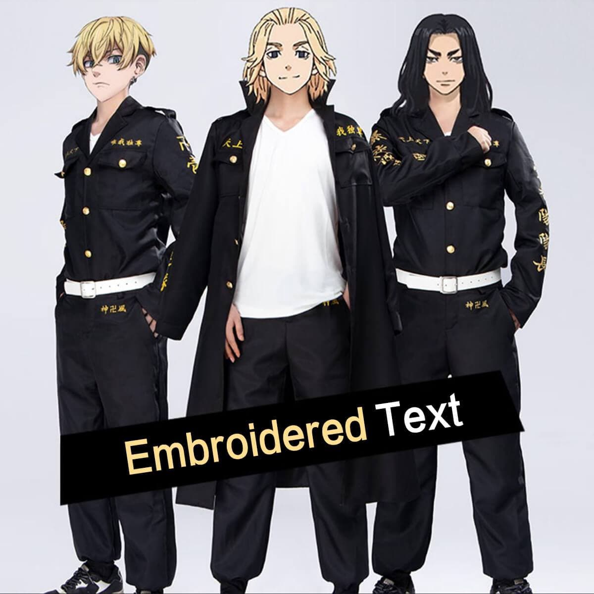 Tokyo Revengers Cosplay Costume Manjiro "Mikey" Sano Ken Ryuguji Cosplay Tokyo Manji Gang Uniform Set Short-sleeved Kimono Embroidery-Tokyo Revengers - MoonCos