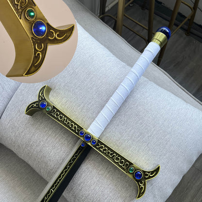 Dracule Mihawk Handmade Sword Replica – 46" Full Tang High Carbon Steel Blade with Leather Sheath