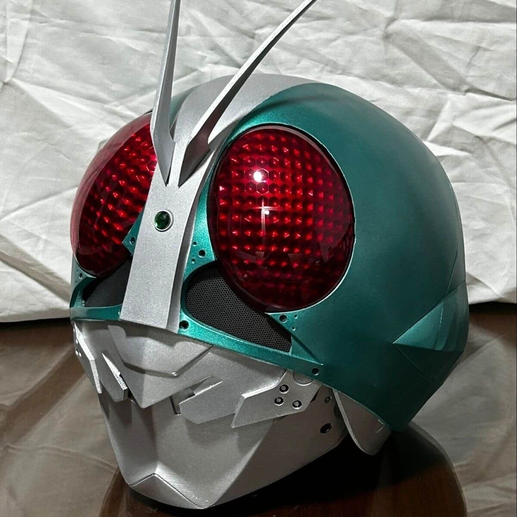 Kamen Rider Helmet Cosplay Wearable LED Resin Mask Head gear Takeshi Hongo Masked Rider Custom Available