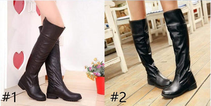 Attack on Titan Cosplay Long Boots Shingeki no Kyojin PU Over-the-Knee boots AOT Eren Levi Shoes-Attack on Titan, Featured Collection, Shoes - MoonCos