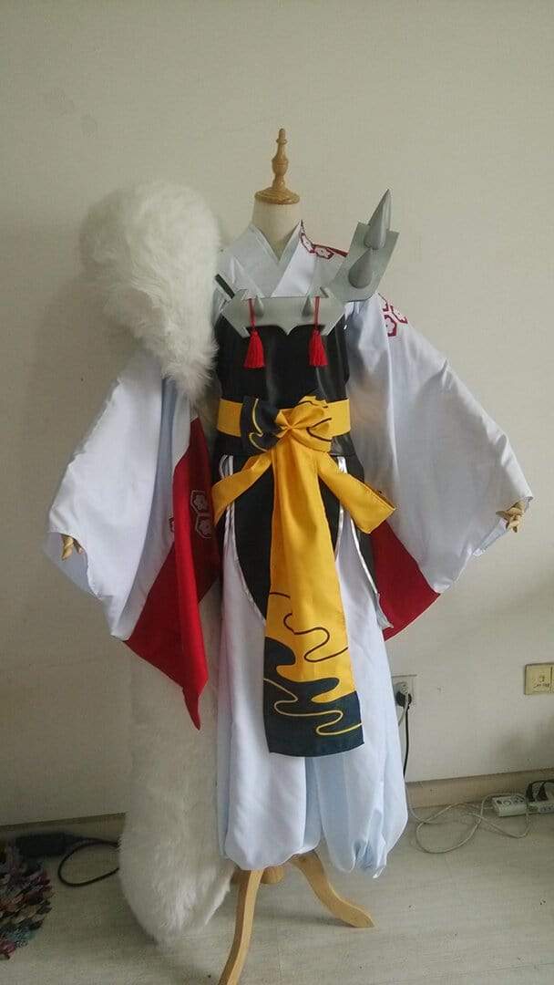 Sesshoumaru Cosplay Costume Anime Inuyasha Suit Customization Set Big Tail Full Set-Inuyasha - MoonCos