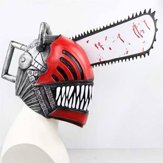 Chainsaw Man Cosplay Latex mask Headgear Rubber Denji Full head Helmets Cos costume props Roleplay-Chainsaw Man, Hot Sale, New Arrivals - MoonCos