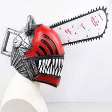 Load image into Gallery viewer, Chainsaw Man Cosplay Latex mask Headgear Rubber Denji Full head Helmets Cos costume props Roleplay-Chainsaw Man, Hot Sale, New Arrivals - MoonCos
