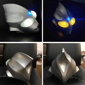 [New] Ultraman Cosplay Helmet Touchable Headgear with light Ultraman Tiga Cos High quality Toy Three light