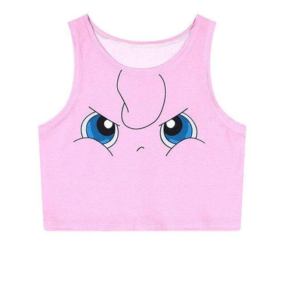 Cute Cartoon Tank Top Anime Vest Kawaii Pikachu Cartoon Sexy Tank top Sleeveless Female Vest Women Cosplay Girl Sex Costume Female Tops For Summer-Daily wear, Pokemon - MoonCos