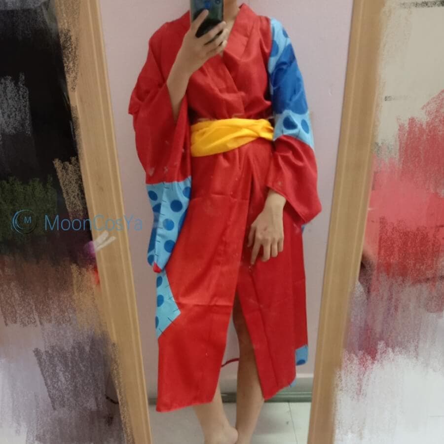 Luffy Kimono Cosplay Costume Anime One Piece Wano Country Unisex-One Piece - MoonCos