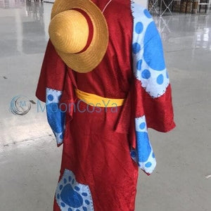 Luffy Kimono Cosplay Costume Anime One Piece Wano Country Unisex-One Piece - MoonCos