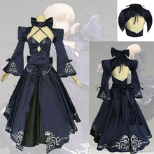 Load image into Gallery viewer, Black Saber Cosplay Costume Fate Stay Night Anime FGO Bride Gothic Lolita Dress Saber Alter Artoria Pendragon-Fate Stay Night, FGO, Saber - MoonCos
