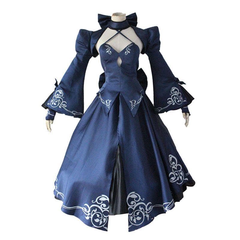 Black Saber Cosplay Costume Fate Stay Night Anime FGO Bride Gothic Lolita Dress Saber Alter Artoria Pendragon-Fate Stay Night, FGO, Saber - MoonCos