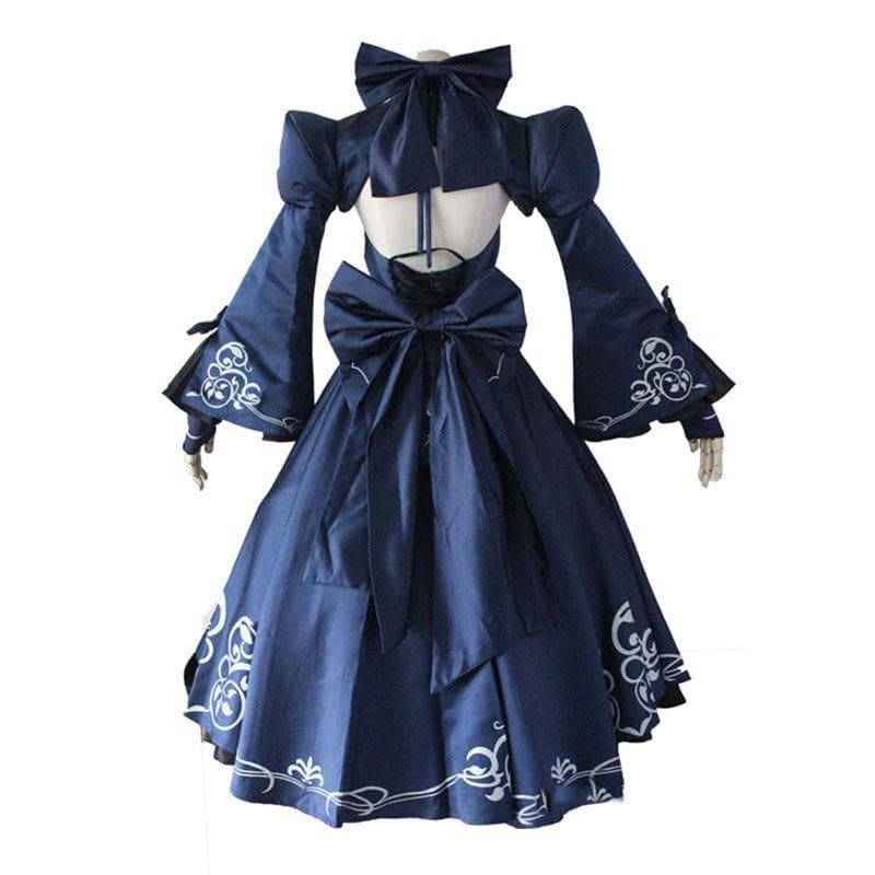 Black Saber Cosplay Costume Fate Stay Night Anime FGO Bride Gothic Lolita Dress Saber Alter Artoria Pendragon-Fate Stay Night, FGO, Saber - MoonCos