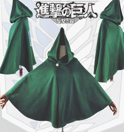 Embroidery Attack on Titan Cloak Hoodie Shingeki no Kyojin Hoodie AOT Cape Scouting Legion Cloak Cool Green Cape Unisex Anime survey corps-Attack on Titan, Featured Collection, Hot Sale - Moo