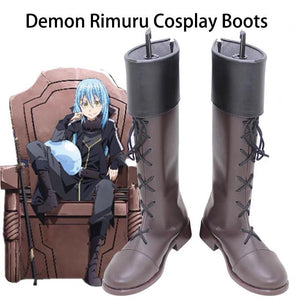 Demon Rimuru Cosplay Boots Rimuru tempest Unisex Anime That Time I Got Reincarnated as a Slime Cosplay Brown Long Boots Cos shoes Customized-Got Reincarnated As A Slime, Shoes - MoonCos