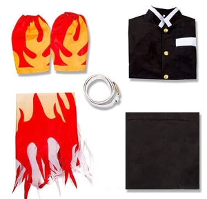 Flame Hashira Kyojuro Rengoku Cosplay Costume Demon Slayer Cos Full set Anime Kimetsu No Yaiba Demon Slayer Corps Unifor-Demon Slayer, New Arrivals - MoonCos