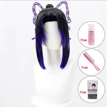 Load image into Gallery viewer, Shinobu Kocho Cosplay Wig Anime Demon Slayer Kimetsu No Yaiba Cos Wig Mushi Bashira Kocho Shinobu Wig-Demon Slayer - MoonCos
