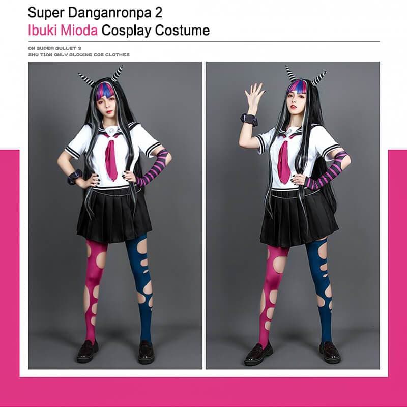 Ibuki Mioda Cosplay Costume Dress Anime Super Dangan Ronpa 2 Danganronpa Uniform Halloween-Dangangronpa, New Arrivals - MoonCos