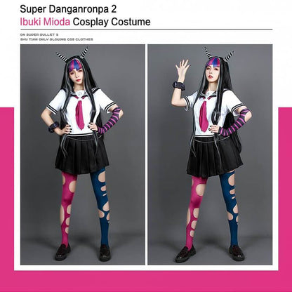 Ibuki Mioda Cosplay Costume Dress Anime Super Dangan Ronpa 2 Danganronpa Uniform Halloween-Dangangronpa, New Arrivals - MoonCos