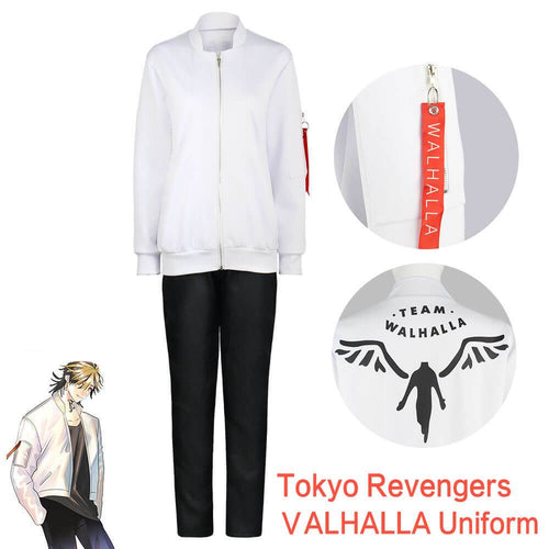 Tokyo Avengers Valhalla Jacket Uniform Kazutora Cos Set Hanemiya kazutora Team Uniform-New Arrivals, Tokyo Revengers - MoonCos