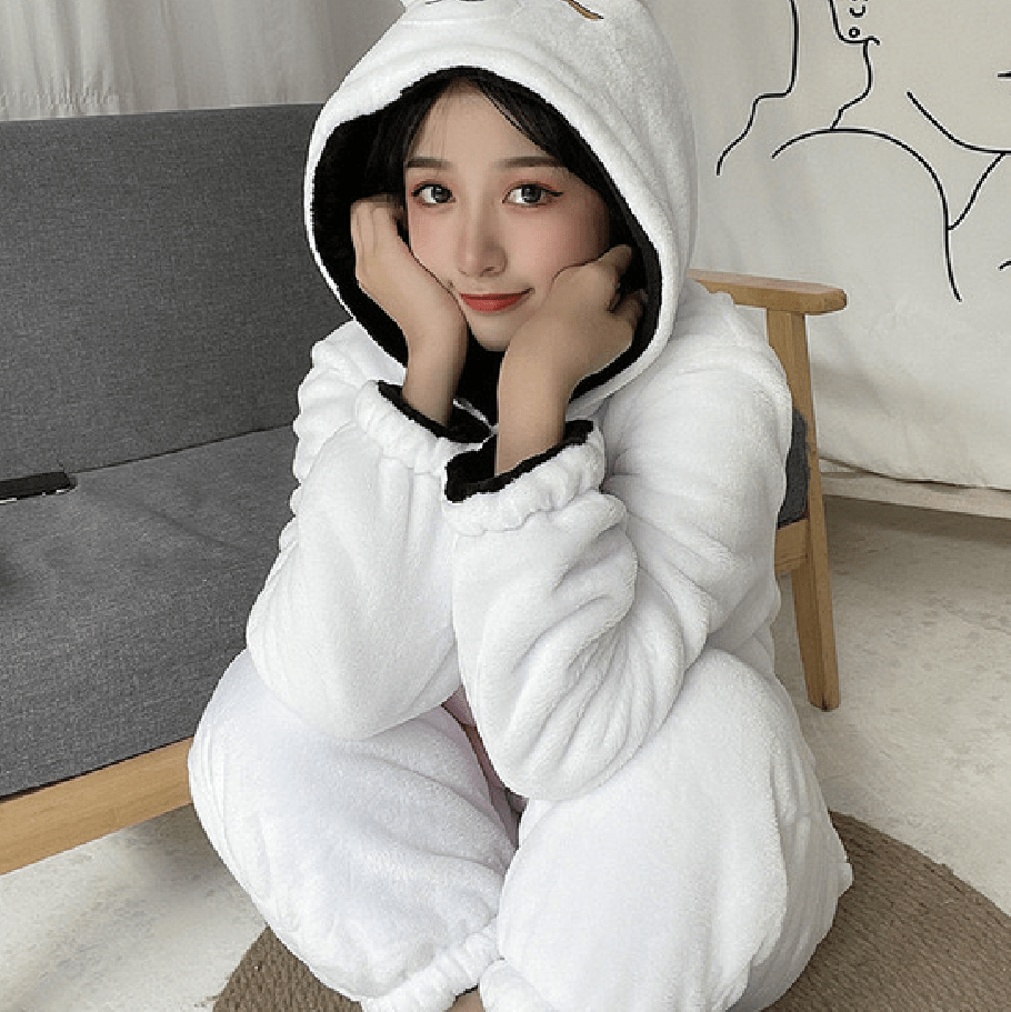 Kuma Kuma Kuma Bear Pajamas Cosplay Costume Double Sided Kawaii Flannel Home Sleepwear Japanese Anime Suit Adult Unisex Jumpsuits Handmake-Hot Sale, Kuma Kuma Kuma Bear - MoonCos