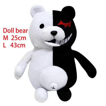 Enoshima Junko Cospaly Full set Anime Danganronpa Cosplay Costume Black and White Bear Cute Junko Enoshima Loli Skirt Wig Doll High quality-Dangangronpa - MoonCos