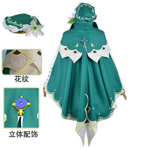 Venti Cosplay Costume Dress Outfits Game Genshin Impact Cos Wig Headwear God of Wind Barbato Full Set-Genshin Impact - MoonCos