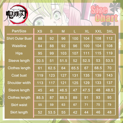 Kanroji Mitsuri Cosplay Costume Anime Demon Slayer Outfit Kimetsu no Yaiba Kimono Uniform Clothes Props Set-Demon SLayer - MoonCos