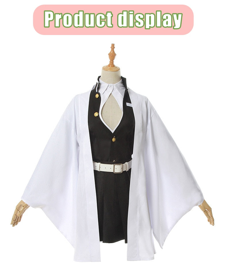 Kanroji Mitsuri Cosplay Costume Anime Demon Slayer Outfit Kimetsu no Yaiba Kimono Uniform Clothes Props Set-Demon SLayer - MoonCos