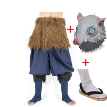 Load image into Gallery viewer, Hashibira Inosuke Cosplay Costume Pig Silicone Mask Anime Demon Slayer Outfit Kimetsu no Yaiba Black Socks Sandals-Demon SLayer - MoonCos
