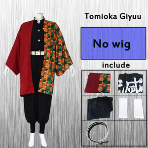 Tomioka Giyuu Cosplay Anime Demon Slayer Outfit Kimetsu no Yaiba Custume Uniform Clock-Demon SLayer - MoonCos