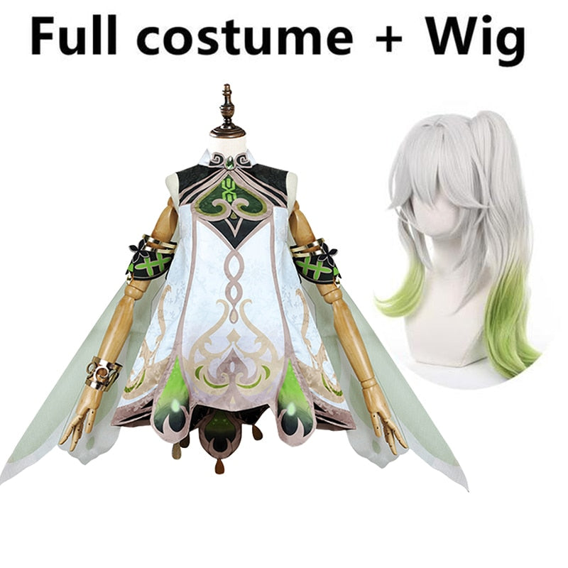 Nahida Cosplay Costume Lesser Lord Kusanali Outfit Game Genshin Impact Wig Dress Halloween Party Costumes-Genshin Impact, New Arrivals - MoonCos