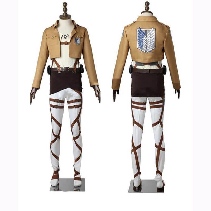 Captain Levi Cosplay Full set Levi Ackerman Mikasa Cosplay Costume Attack on Titan Survey Corps Cosplay-Attack on Titan, Featured Collection, New Arrivals - MoonCos
