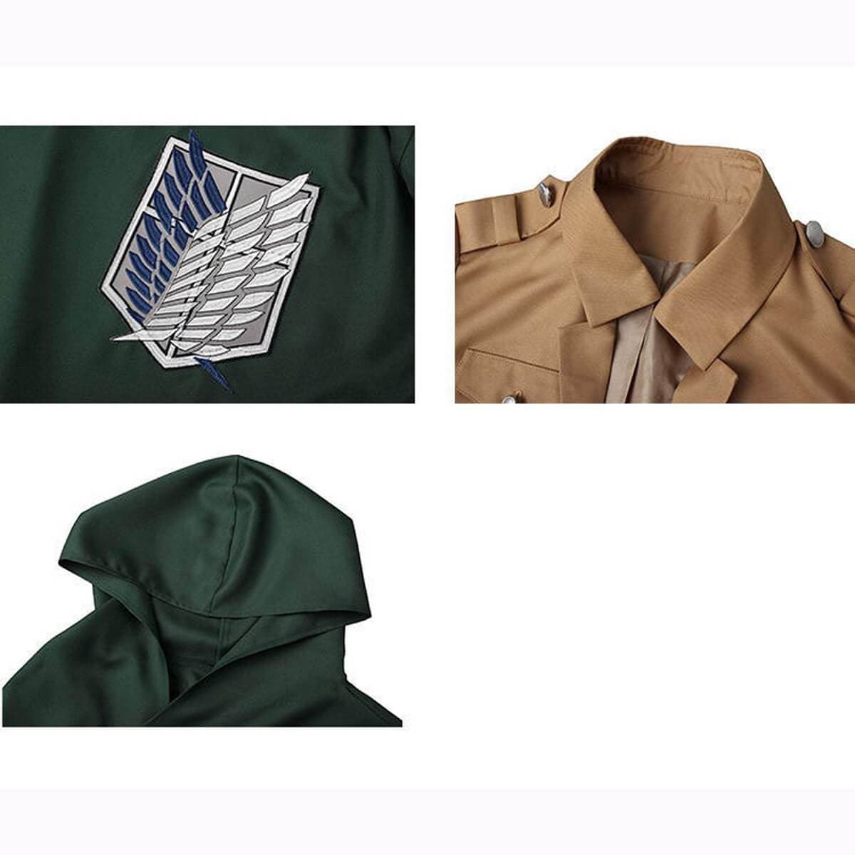 Captain Levi Cosplay Full set Levi Ackerman Mikasa Cosplay Costume Attack on Titan Survey Corps Cosplay-Attack on Titan, Featured Collection, New Arrivals - MoonCos