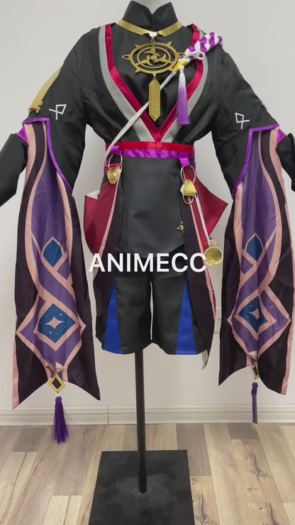 Scaramouche Cosplay Costume Anime Game Genshin Impact Cos Shoes Wig Halloween Full Set Kimono