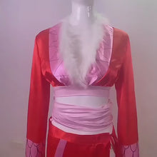 Load and play video in Gallery viewer, Boa Hancock Cosplay Costume Anime One Piece Outfit Empire Red Kimono Dress Clothing
