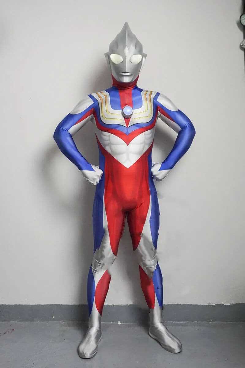 Ultraman Cosplay Helmet Headgear with light Ultraman Tiga Cos Wearable Suit Full set for Performance High quality Toy Ha-Ultraman - MoonCos