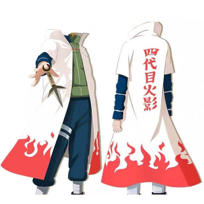 Namikaze Minato Cosplay Cape Fourth Hokage Cloak Yondaime Hokage Cosplay Coat Anime Naruto Costume Clothes around-Naruto - MoonCos