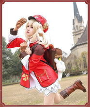 Load image into Gallery viewer, Klee Cosplay Costume Game Genshine Impact Cos Full set Deluxe Red UniformWith Backpack for Halloween Christmas-Genshin Impact - MoonCos

