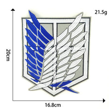 Load image into Gallery viewer, Embroidery Sticker Attack on Titian Scouting Legion Embroidery Wings of freedom Logo Anime Shingeki no Kyojin AOT Clothing Patch Sticker-Attack on Titan, Props - MoonCos
