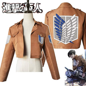 Attack on Titan Cosplay Jacket Anime Shingeki no Kyojin jacket Survey corps Costume Printed Embroidery Coat AOT High Quality Embroidered Eren Mikasa Levi-Attack on Titan - MoonCos