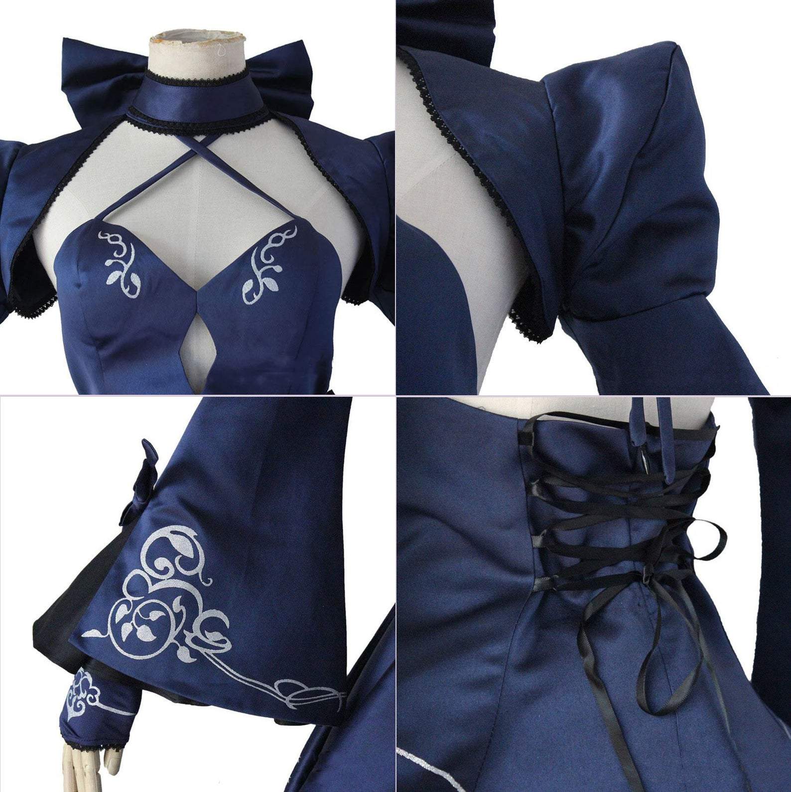 Black Saber Cosplay Costume Fate Stay Night Anime FGO Bride Gothic Lolita Dress Saber Alter Artoria Pendragon-Fate Stay Night, FGO, Saber - MoonCos