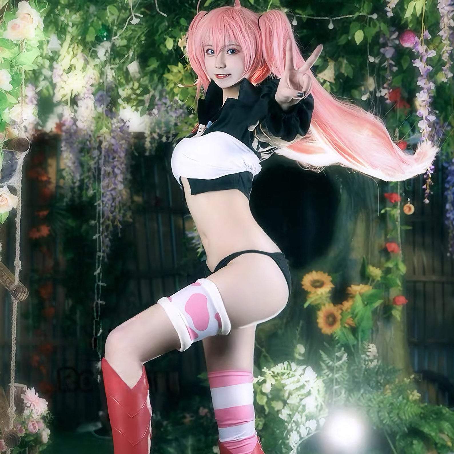 Demon Lord Milim Nava Cosplay Costume High quality That Time I Got Reincarnated as a Slime Cos Full Set Sexy Slime Pink Wig-Featured Collection, Got Reincarnated As A Slime - MoonCos