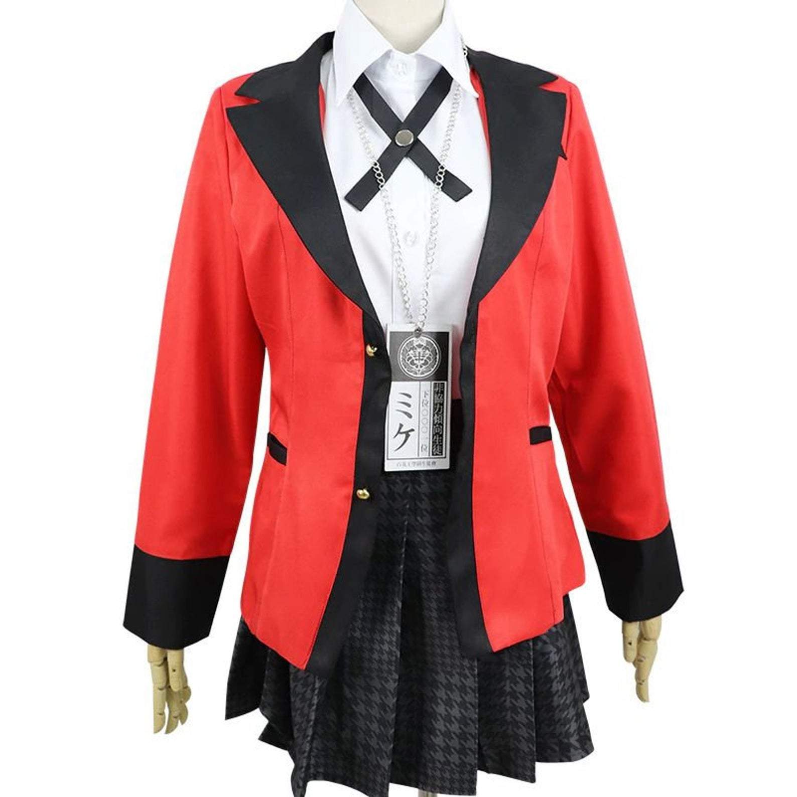 Yumeko Jabami Cosplay Costume Anime Kakegurui Cosplay Shirt Japanese School Girls Uniform Full Set Jacket+Shirt+Skirt+Stockings+Tie-Featured Collection, Kakegurui - MoonCos