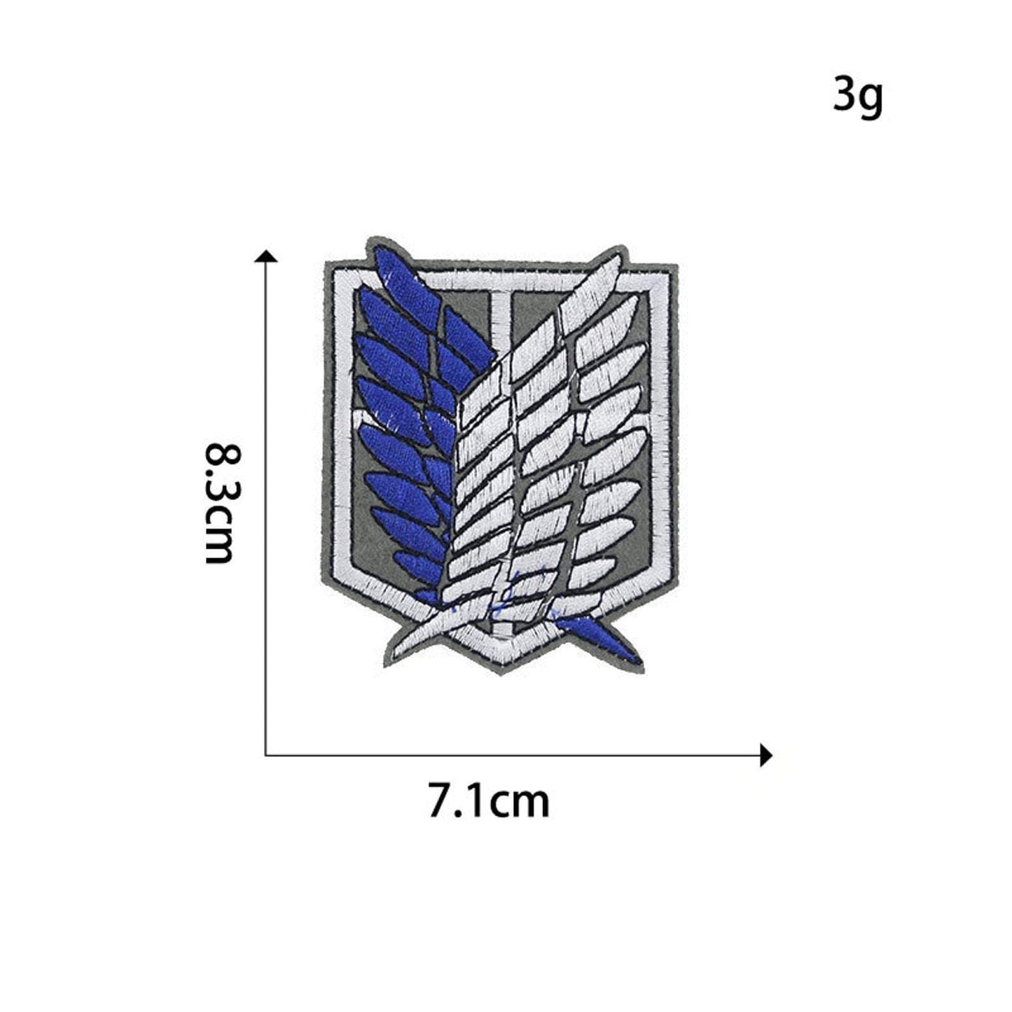 Embroidery Sticker Attack on Titian Scouting Legion Embroidery Wings of freedom Logo Anime Shingeki no Kyojin AOT Clothing Patch Sticker-Attack on Titan, Props - MoonCos