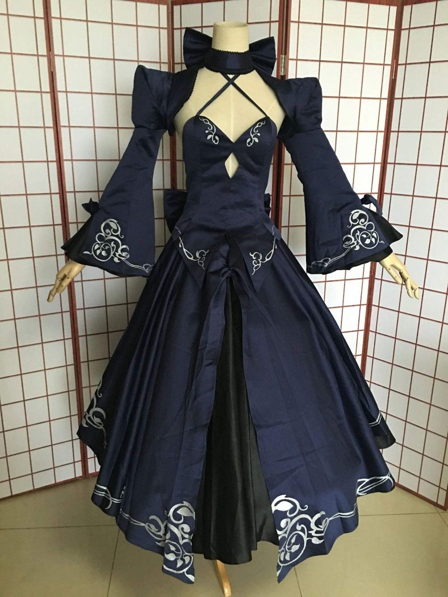 Black Saber Cosplay Costume Fate Stay Night Anime FGO Bride Gothic Lolita Dress Saber Alter Artoria Pendragon-Fate Stay Night, FGO, Saber - MoonCos