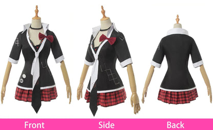 Enoshima Junko Cospaly Full set Anime Danganronpa Cosplay Costume Black and White Bear Cute Junko Enoshima Loli Skirt Wig Doll High quality-Dangangronpa - MoonCos