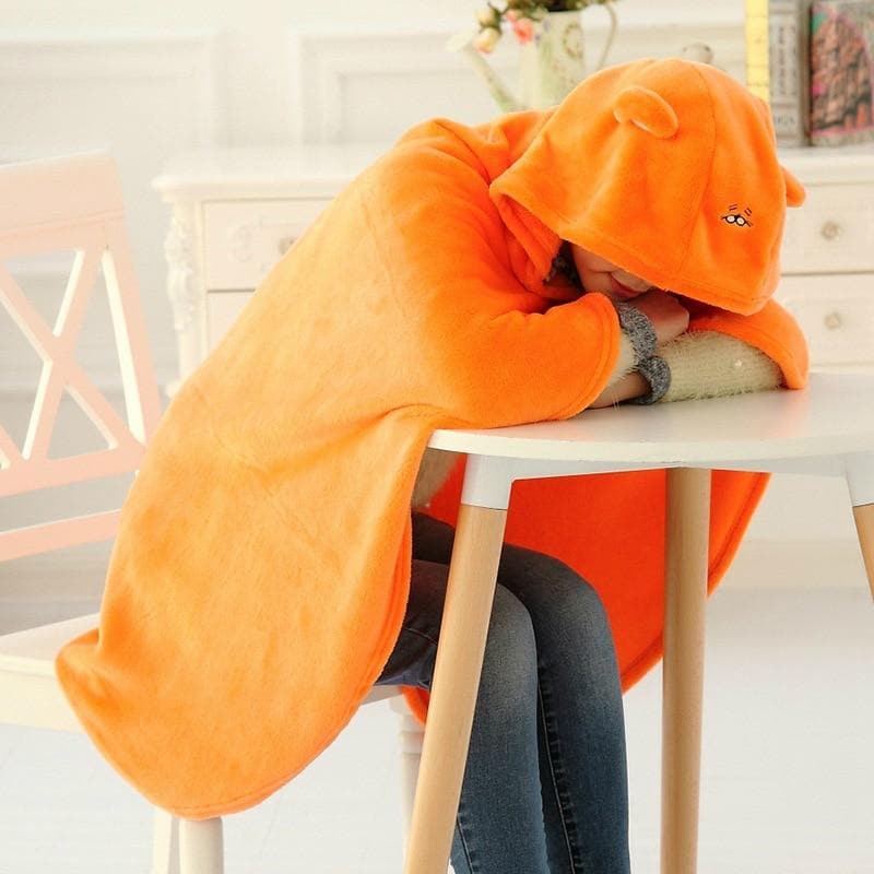 Kawaii Umaru Chan Cloak Flannels Blanket Cute Soft Orange Hoodies Anime Cosplay Adult Costume Shimmer Shine Party Anime-Featured Collection, Natsume's Book of Friends, Umaru Chan - MoonCos