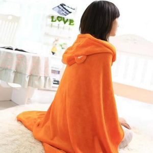 Kawaii Umaru Chan Cloak Flannels Blanket Cute Soft Orange Hoodies Anime Cosplay Adult Costume Shimmer Shine Party Anime-Featured Collection, Natsume's Book of Friends, Umaru Chan - MoonCos