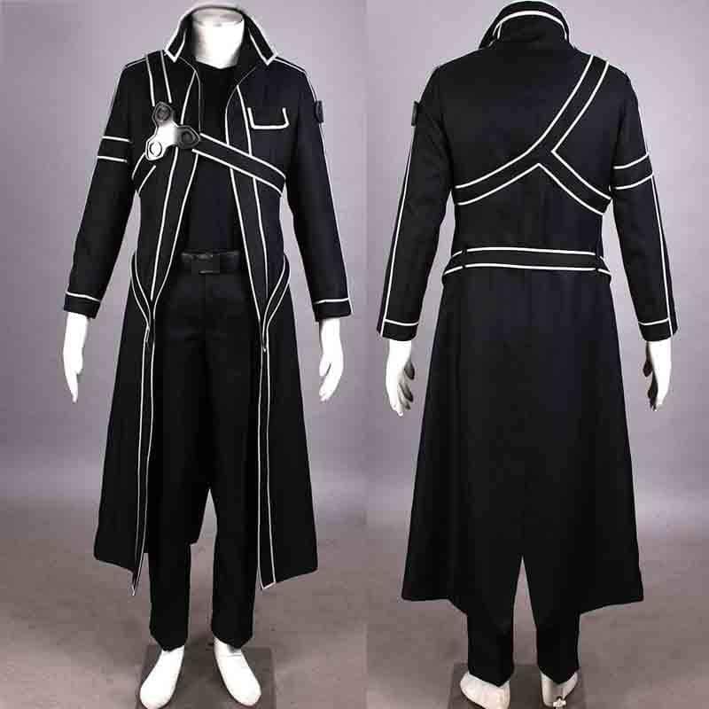 Kirito Cosplay Costume Anime Sword Art Online Adult Men Kirito SAO Kirigaya Kazuto Costume Suit-Featured Collection, Sword Art Online - MoonCos