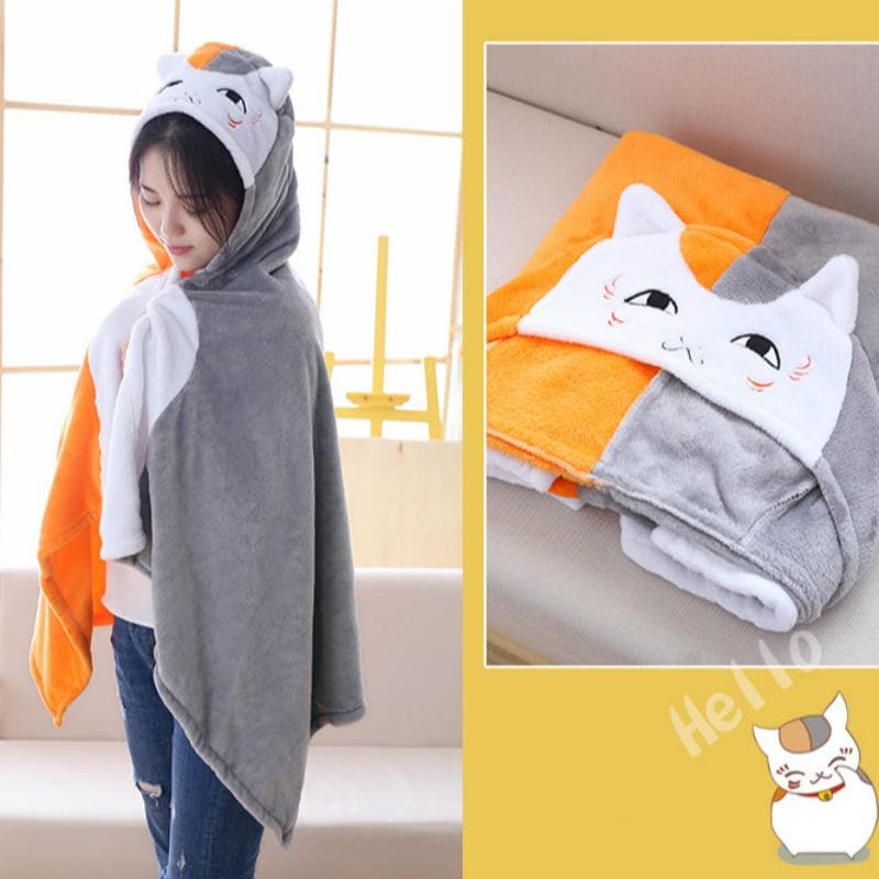 Kawaii Umaru Chan Cloak Flannels Blanket Cute Soft Orange Hoodies Anime Cosplay Adult Costume Shimmer Shine Party Anime-Featured Collection, Natsume's Book of Friends, Umaru Chan - MoonCos